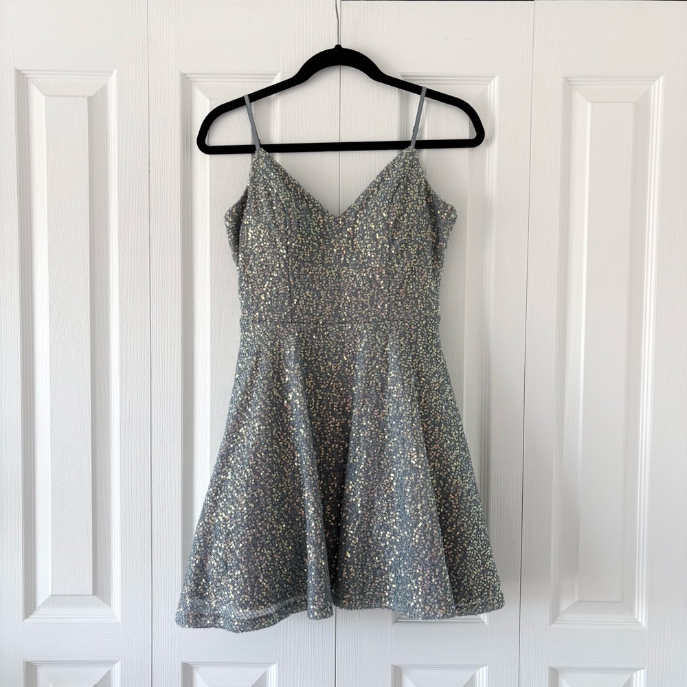 City Studio Blue Sequin Homecoming Dress - Picture 4 of 9